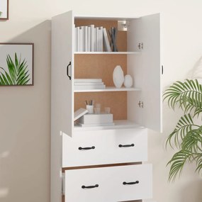 vidaXL Ντουλάπι Λευκό 69,5x34x180 εκ. από Επεξεργασμένο Ξύλο