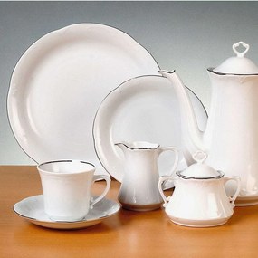 Σερβίτσιο Πιάτα Φαγητού Kamelia (Σετ 20Τμχ) 41.001.40P White-Platinum Cryspo Trio 20 τμχ Porcelain