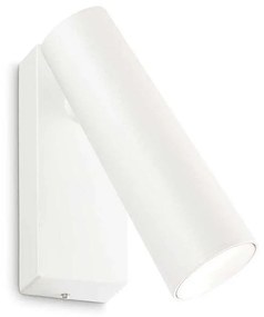 Φωτιστικό Τοίχου-Απλίκα Pipe 280998 4x10,5x12,5cm LED 7W 3000K White Ideal Lux