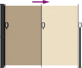 vidaXL Σκίαστρο Πλαϊνό Συρόμενο Μπεζ 160 x 600 εκ.