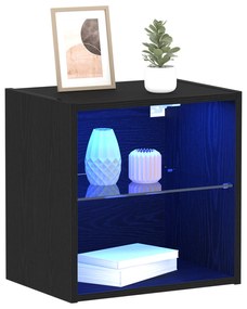 vidaXL Floating Ράφι  Μαύρο Δρυς 40x28,5x40 εκ Επεξεργασμένο Ξύλο