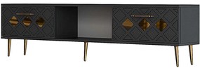 Έπιπλο Τηλεόρασης Dome 475OLV3071 150x29,6x40,6cm Anthracite-Gold