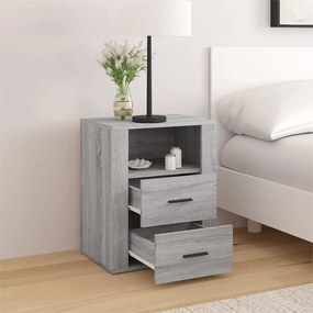 vidaXL Κομοδίνο Γκρι Sonoma 50x36x60 εκ. από Επεξεργασμένο Ξύλο
