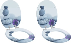 vidaXL Λεκάνη 2 pcs Γκρι 44 x 38 εκ. Πίνακας MDF