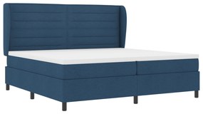 vidaXL Κρεβάτι με στρώμα Μπλε 200x200 εκ Υφάσματος
