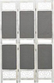 vidaXL Διαχωριστικό Δωματίου με 3 Πάνελ Γκρι 105 x 165 εκ. Υφασμάτινο