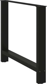 vidaXL Πόδια Τραπεζαρίας 2 τεμ. Μαύρα 100x(72-73) εκ. Ατσάλι