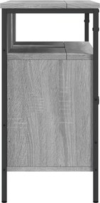 vidaXL Ντουλάπι Νιπτήρα Μπάνιου Γκρι Sonoma 80x30x60 εκ. Επεξ. Ξύλο
