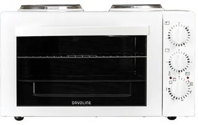 Davoline STAR 4008 Ηλεκτρικό Φουρνάκι 38lt με 2 Εστίες Λευκό