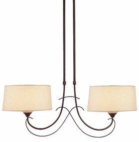Φωτιστικό Οροφής Δίφωτο Aca AD80332P Poirot Brown/Beige