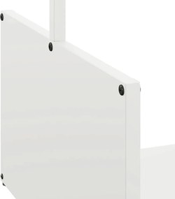 vidaXL Ράφι Καυσόξυλων Λευκό 40x40x40 εκ. Χάλυβας ψυχρής έλασης