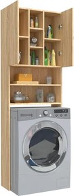 vidaXL Ντουλάπι Πλυντηρίου Sonoma Δρυς 64 x 25,5 x 190 εκ.