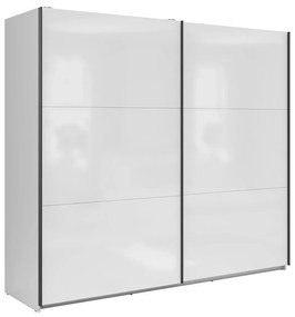 Ντουλάπα Boston DR121, Άσπρο, 195.5x220x60cm, Πόρτες ντουλάπας: Ολίσθηση