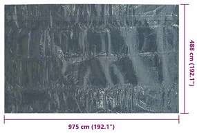vidaXL Κάλυμμα Πισίνας Ηλιακό Μαύρο/Μπλε 975x488 εκ. από Πολυαιθυλένιο