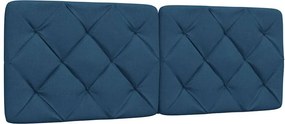 vidaXL Πλαίσιο κρεβατιού χωρίς στρώμα Μπλε 120x200 cm Ύφασμα
