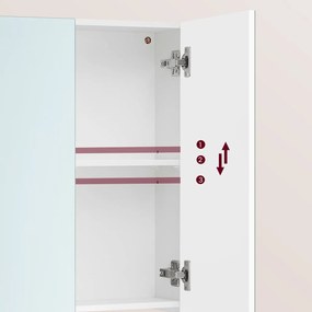 Καθρέφτης Μπάνιου Με Ντουλάπια (90x15x60) Vasagle BBK032W01
