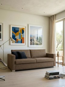 Καναπές Smart Τριθέσιος-205φ 90β εκ.-Σοκολατί