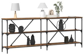 vidaXL Κονσόλα Παλιού Ξύλου 200x30x75 εκ Κατασκευασμένο Ξύλο και Ατσάλι