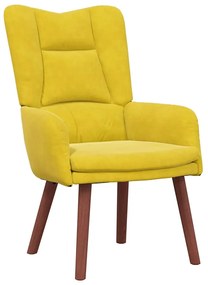 vidaXL Πολυθρόνα Κίτρινο 63 x 67 x 94 εκ. Βελούδο