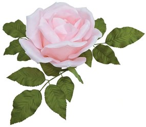 Τεχνητό Τριαντάφυλλο 00-00-23836-28-4 Φ28cm Pink Marhome Leather,Plastic