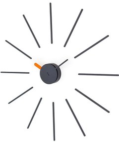 Ρολόι Τοίχου Urchin Black-Orange Klox Plastic