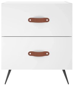 vidaXL Κομοδίνο Λευκό 40 x 35 x 47,5 εκ. από Επεξεργασμένο Ξύλο