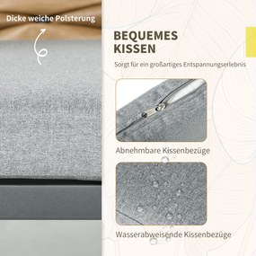 Outsunny Καρέκλες Κήπου Εξωτερικού Χώρου, Ανθεκτικές στις Καιρικές Συνθήκες, Μοντέρνος Σχεδιασμός, 57 x 58 x 87cm, Γκρι