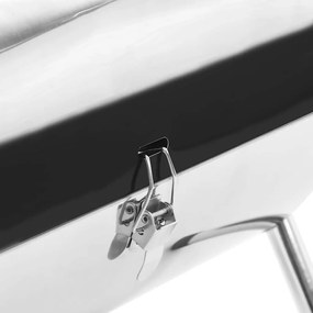 vidaXL Ψησταριά Κάρβουνου Επιτραπέζια από Ανοξ. Ατσάλι με Διπλή Σχάρα