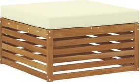 vidaXL Σειρά Καναπέ Εξωτερικού 4 pcs Φυσικό και Κρέμα Πολυεστέρας