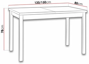Τραπέζι Victorville 125, Μαύρο, Artisan βελανιδιά, 76x80x120cm, 30 kg, Επιμήκυνση, Πλαστικοποιημένη μοριοσανίδα, Ξύλο, Μερικώς συναρμολογημένο