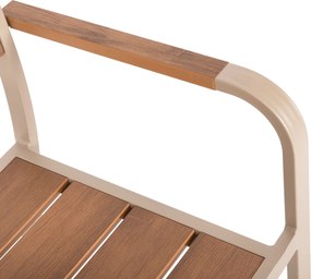 ΠΟΛΥΘΡΟΝΑ ΑΛΟΥΜΙΝΙΟΥ SAGA HM5127.04 ΣΑΜΠΑΝΙ ΜΕ POLYWOOD 55x52x86Yεκ.