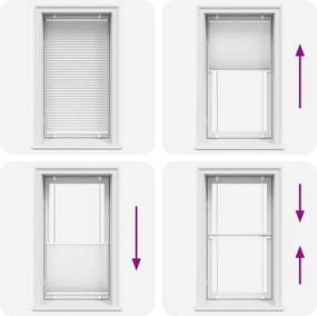 vidaXL Πλισέ περσίδα Λευκό 70x150 cm Πλάτος υφάσματος 69,4 cm