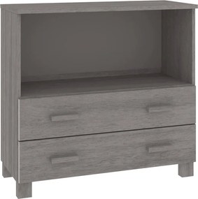 vidaXL Ντουλάπι HAMAR Αν. Γκρι 85 x 35 x 80 εκ. από Μασίφ Ξύλο Πεύκου