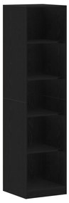 vidaXL Ντουλάπα  Μαύρης Δρυς 50x50x200 εκ σε Επεξεργασμένο Ξύλο