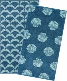 Πετσέτες Προσώπου (Σετ 2τμχ) Kentia Versus Sheru 01 Blue 550gsm