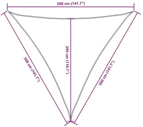 ΠΑΝΙ ΣΚΙΑΣΗΣ ΤΡΙΓΩΝΟ ΜΠΕΖ 3,6 X 3,6 X 3,6 Μ. ΑΠΟ ΎΦΑΣΜΑ OXFORD 42295