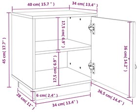 ΚΟΜΟΔΙΝΑ 2 ΤΕΜ. ΛΕΥΚΟ 40X34X45 ΕΚ. ΑΠΟ ΜΑΣΙΦ ΞΥΛΟ ΠΕΥΚΟΥ 818278