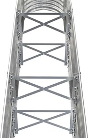 vidaXL Ζαρντινιέρα Ασημί 152x40x68 εκ. Γαλβανισμένος χάλυβας
