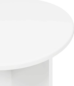 vidaXL Σετ βοηθητικά τραπεζάκια 2 τεμ. Λευκό Ø 45 x 35 cm