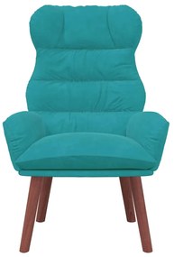 vidaXL Χαλαρωτική Πολυθρόνα Τιρκουάζ 69 x 74 x 93 εκ. Βελούδο
