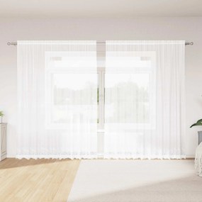 vidaXL Κουρτίνα Δαντέλας με κουρτίνες Λευκό 200 x 300 cm Πολυεστέρας