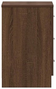 vidaXL Κομοδίνο Καπνιστή Δρυς 38x35x56 εκ. από Επεξεργασμένο Ξύλο