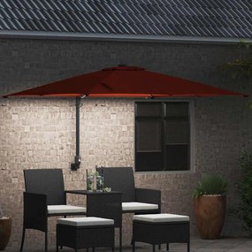 vidaXL Ομπρέλα Κήπου Τερακότα 248.5 x 247.5 x 160 εκ. ύφασμα