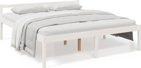 vidaXL Κρεβάτι Ηλικιωμένων Λευκό 180x200εκ Μασίφ Πεύκο Super King Size