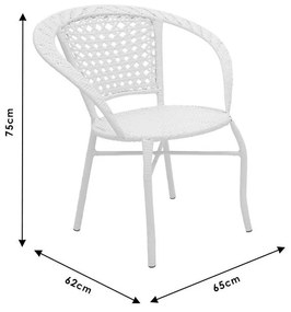 Σαλόνι Saylor σετ 3τεμ μέταλλο-pe rattan καφέ