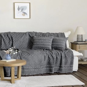 Ριχτάρι Mansi Gray Nima Three-Seater 180x300cm Chenille