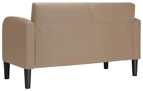 vidaXL Καναπές Loveseat Καπουτσίνο 110 εκ. Συνθετικό δέρμα