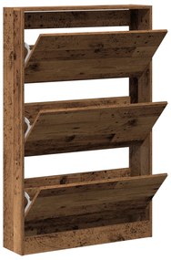 vidaXL Ντουλάπα Παπουτσιών Παλιού Ξύλου 80x21x125,5 εκ. Κατασκευασμένο Ξύλο