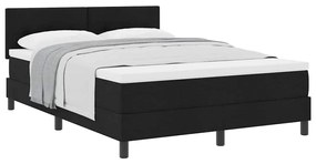 vidaXL Κρεβάτι box spring με στρώμα Μαύρο 140 x 190 cm ύφασμα