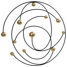 Διακοσμητικό Τοίχου ICY232 66,5x6x65,5cm Black-Gold Espiel Metal